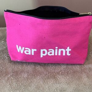 “War Paint” hot pink makeup bag